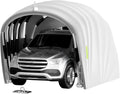 Carport, wasserdicht, klappbar, Weiß/Grau, Qcesorib