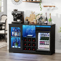 Weinkühlschrank, mit LED, für das Wohnzimmer und die Küche, Schwarz, BROTTAR