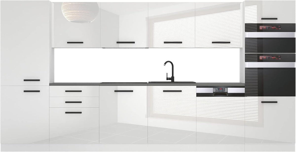 B BELINI GROUP Küchenzeile, 360 cm, höhenverstellbar, für die Küche, Weiß/Schwarz