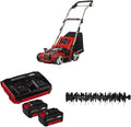 Einhell Vertikutierer, 28 L, 36 V, 4,0 Ah, verstellbar, klappbar, höhenverstellbar, Rot/Schwarz