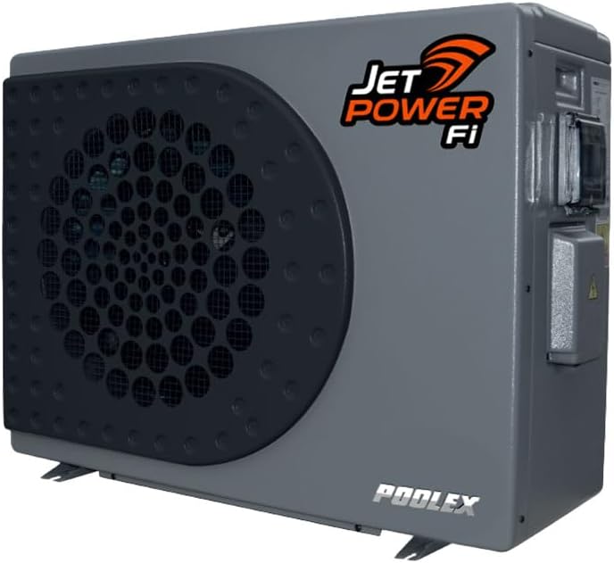 POOLEX Heizpumpen, 15 kW, 80 m³, mit LED, mit WLAN, mit Fernbedienung, Grau/Schwarz