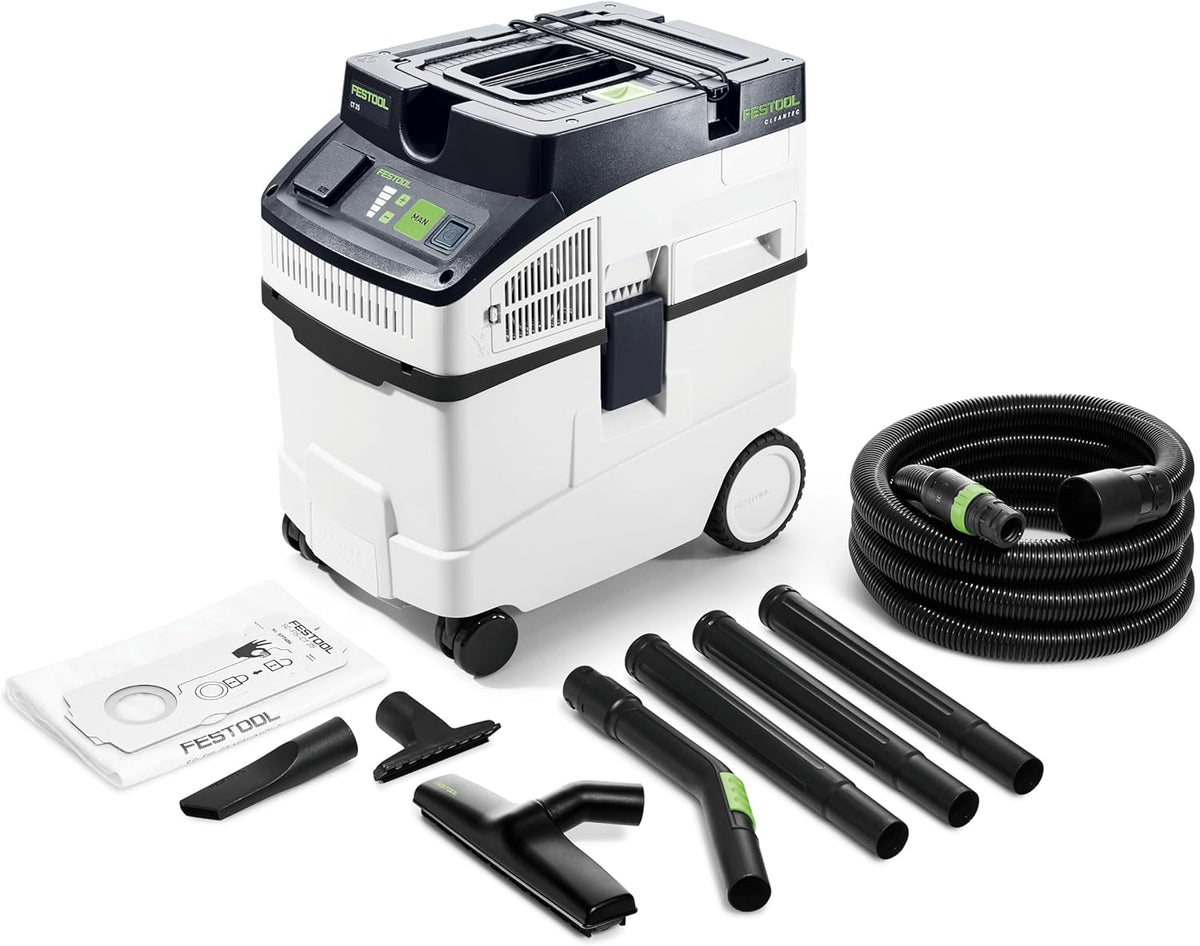 Nass- und Trockensauger Absaugmobil CLEANTEC CT 25, Schwarz/Weiß, Festool