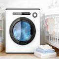 aromaoveite Waschtrockner, 800 W, 4 Kg, Weiß/Schwarz, aus Edelstahl und Stahl