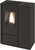 Punto Fuoco Pelletofen, 8 kW, mit Fernbedienung, Schwarz