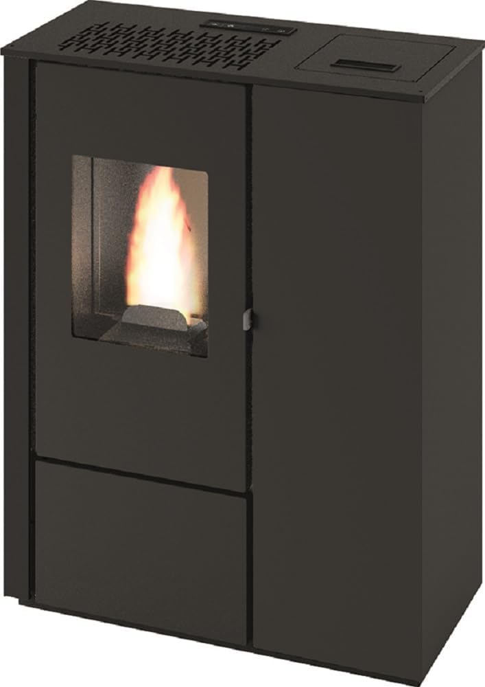 Punto Fuoco Pelletofen, 8 kW, mit Fernbedienung, Schwarz