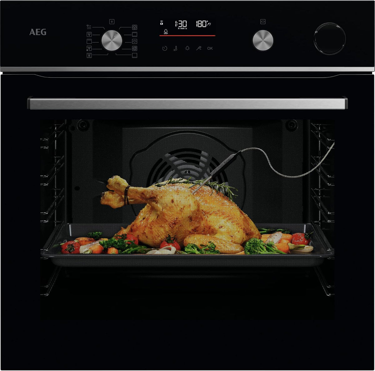 Smeg OR6PB51WSB Dampfgarer, 72 l, mit LED, mit WLAN, Schwarz/Silber