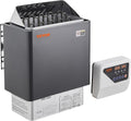 VEVOR Sauna, 8 kW, 400 V, 12 m³, mit Timer, Schwarz/Silber