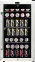 Mini-Kühlschrank BR-1211DS, aus Edelstahl und Stahl, Silber/Schwarz, Whynter