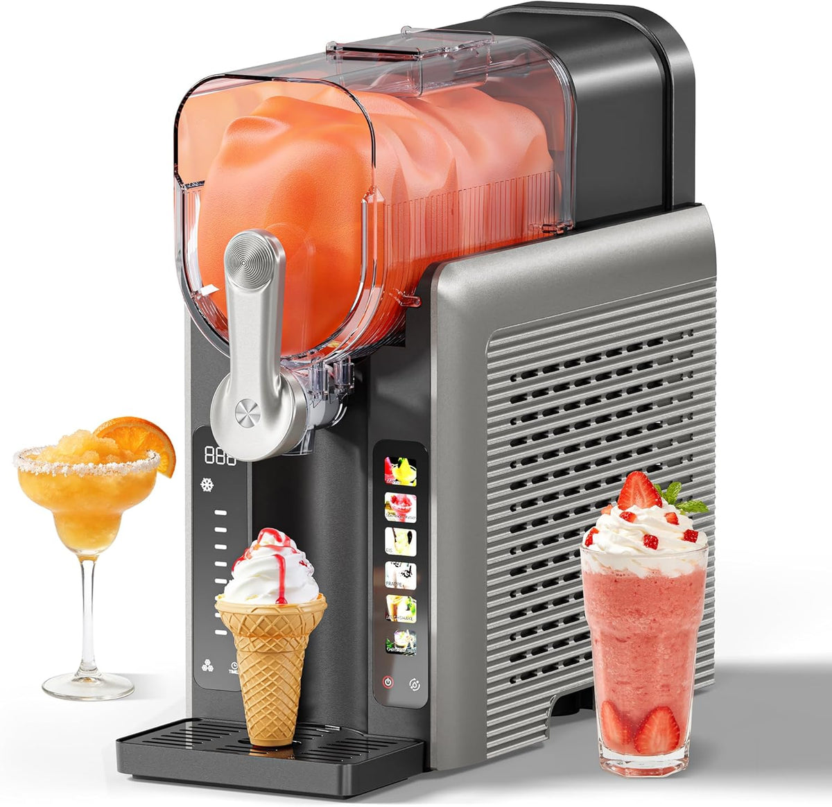 Gerätehaus, 2,6 L, verstellbar, mit Timer, Orange/Grau, Initio