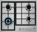 Kochfeld HGB64400SM, 60 cm, Silber, aus Edelstahl und Stahl, Gasline