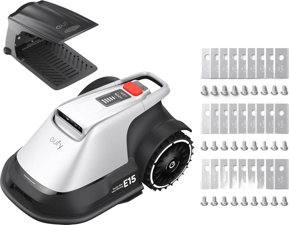 eufy E15 Mähroboter, Silber/Schwarz