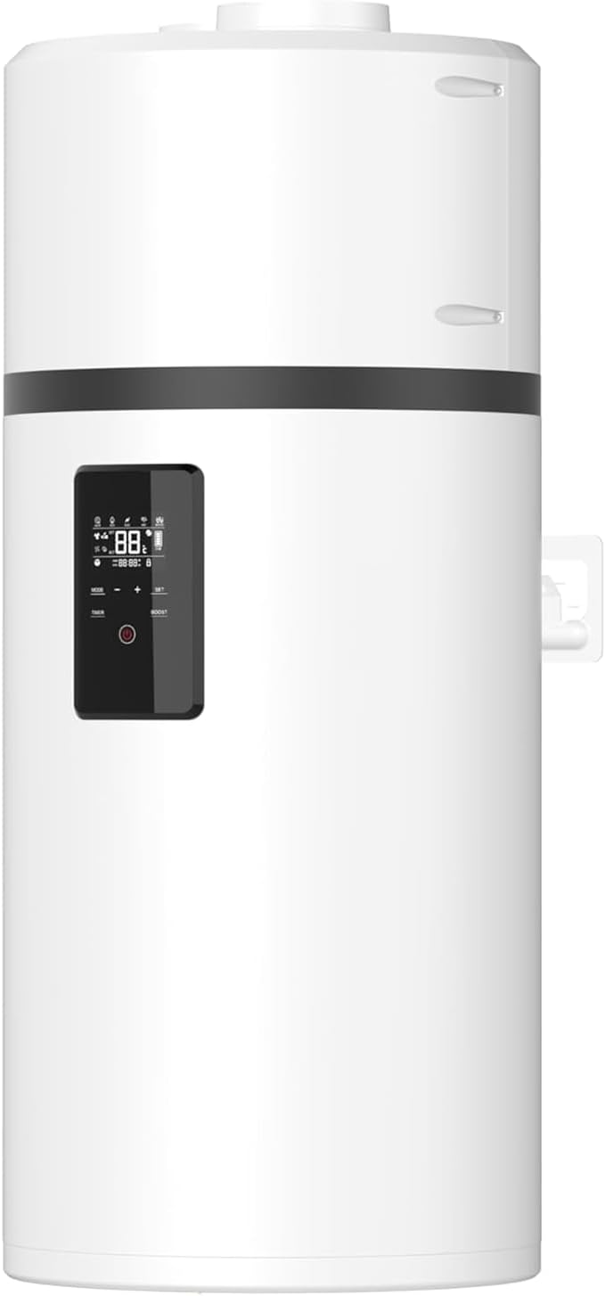 Smad R290 Wärmepumpen, 220–240V, 102 L, 1.5 KW, 50 Hz, mit WLAN, Weiß/Schwarz