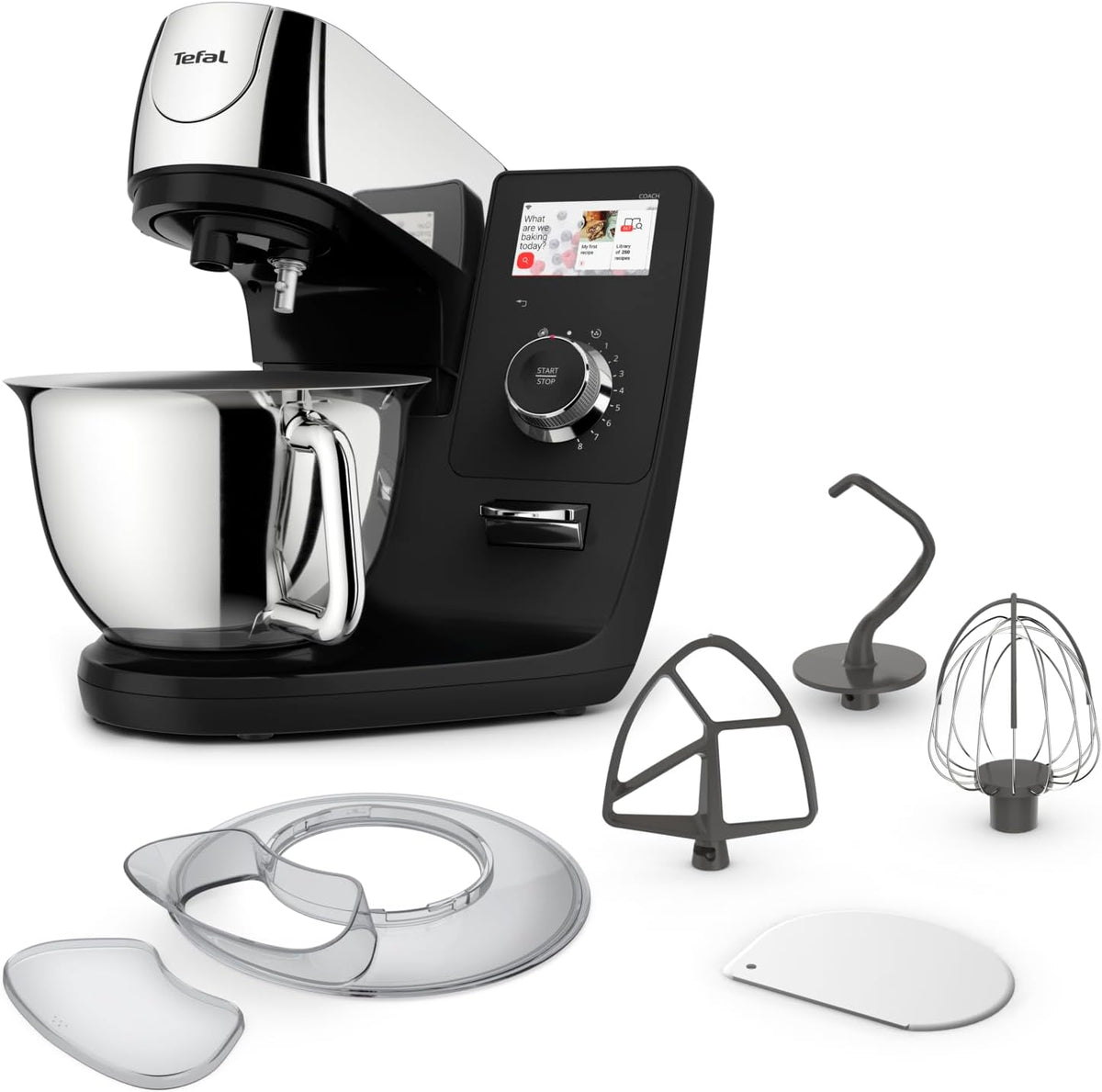 Tefal QB950D37 Küchenmaschine, 1200 W, mit WLAN, für die Küche, Schwarz/Silber