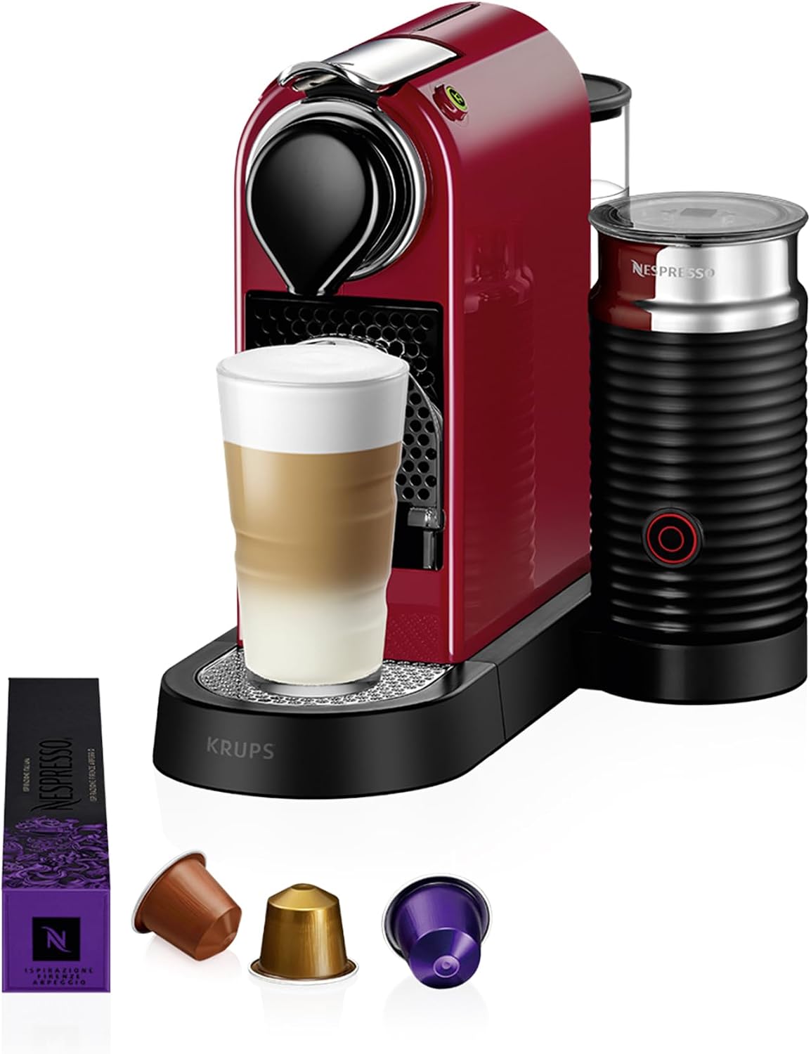 Kaffeemaschine XN7615, 1 l, 1260 W, 19 Bar, Rot/Schwarz, Nespresso