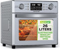 Nutrichef in-1 Backofen, 26 L, mit LED, Silber, aus Edelstahl und Stahl
