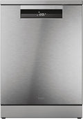 Haier Geschirrspüler, 60 cm, höhenverstellbar, mit WLAN, Silber, aus Edelstahl und Stahl
