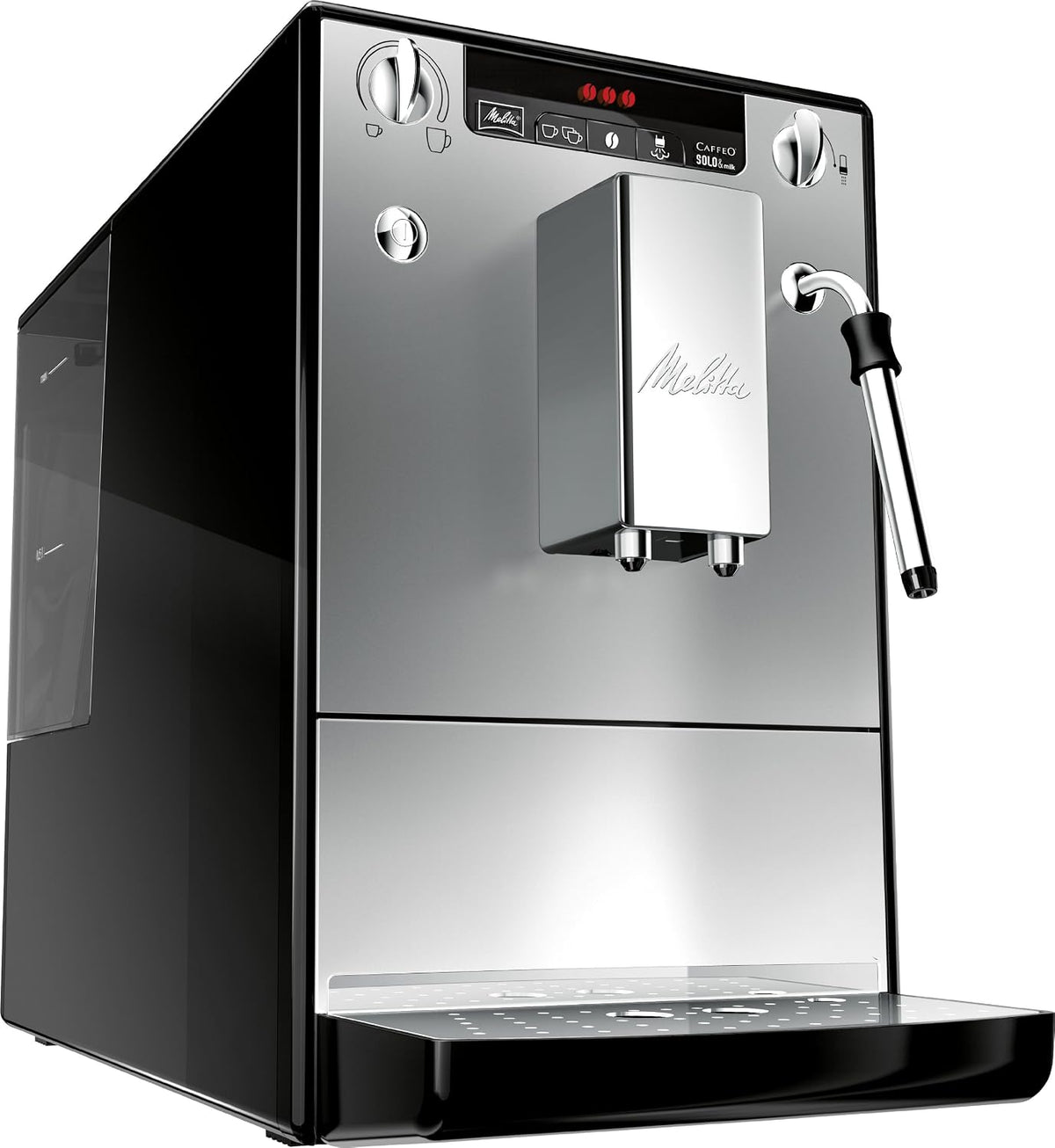 Lelit Kaffeevollautomat, höhenverstellbar, Schwarz/Silber