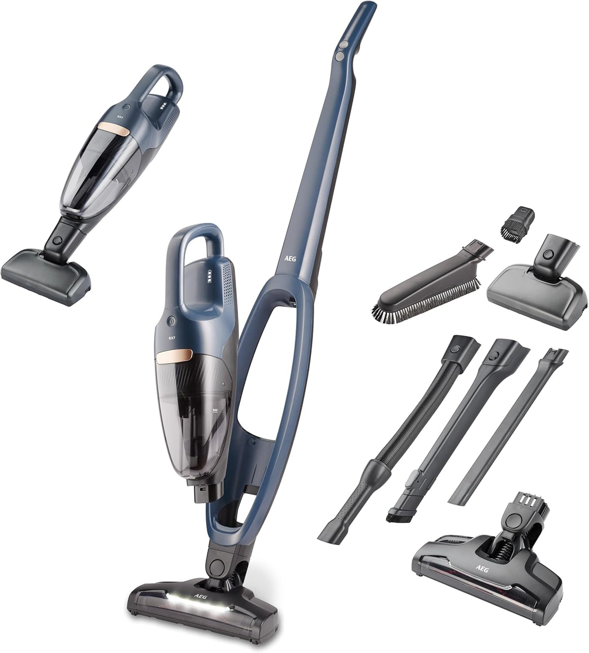 AEG QX7-1-I360 Staubsauger, mit LED, mit Selbstreinigung, Blau