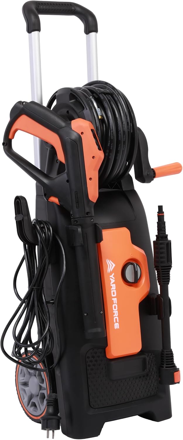 Yard Force U15C Hochdruckreiniger, 440 l, 2000 W, 150 bar, verstellbar, Schwarz/Orange