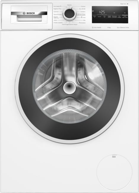 WAN28K43 Waschmaschine, 8 KG, Weiß/Schwarz