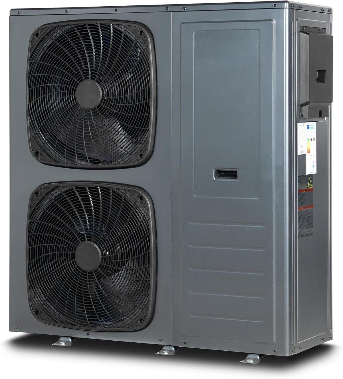 Wärmepumpen R290, 220–240V, 16 KW, 50 Hz, mit WLAN, Grau/Schwarz, Smad