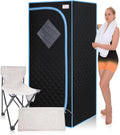 Sauna L29.1, wasserdicht, mit Fernbedienung, Schwarz/Blau/Weiß, Wizzisauna