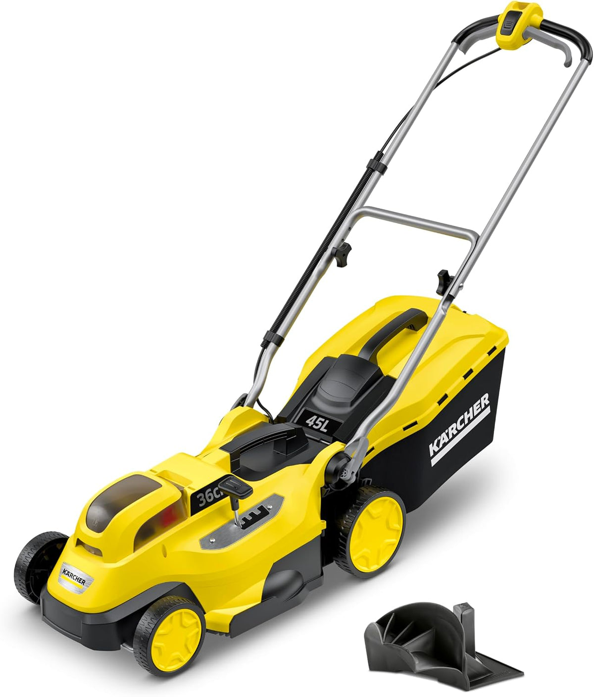 Karcher Rasenmäher, 18 V, 5,0 Ah, 33 cm, höhenverstellbar, Gelb/Schwarz