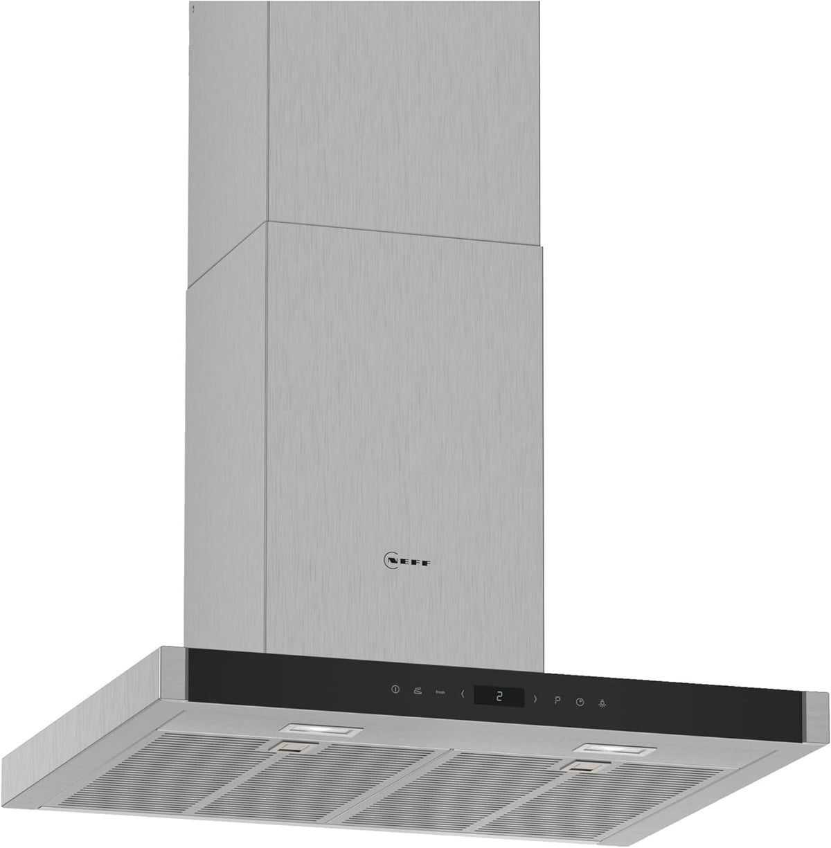 Neff D65BMP5N0 Dunstabzugshaube, 60 cm, aus Edelstahl und Stahl, Silber/Schwarz