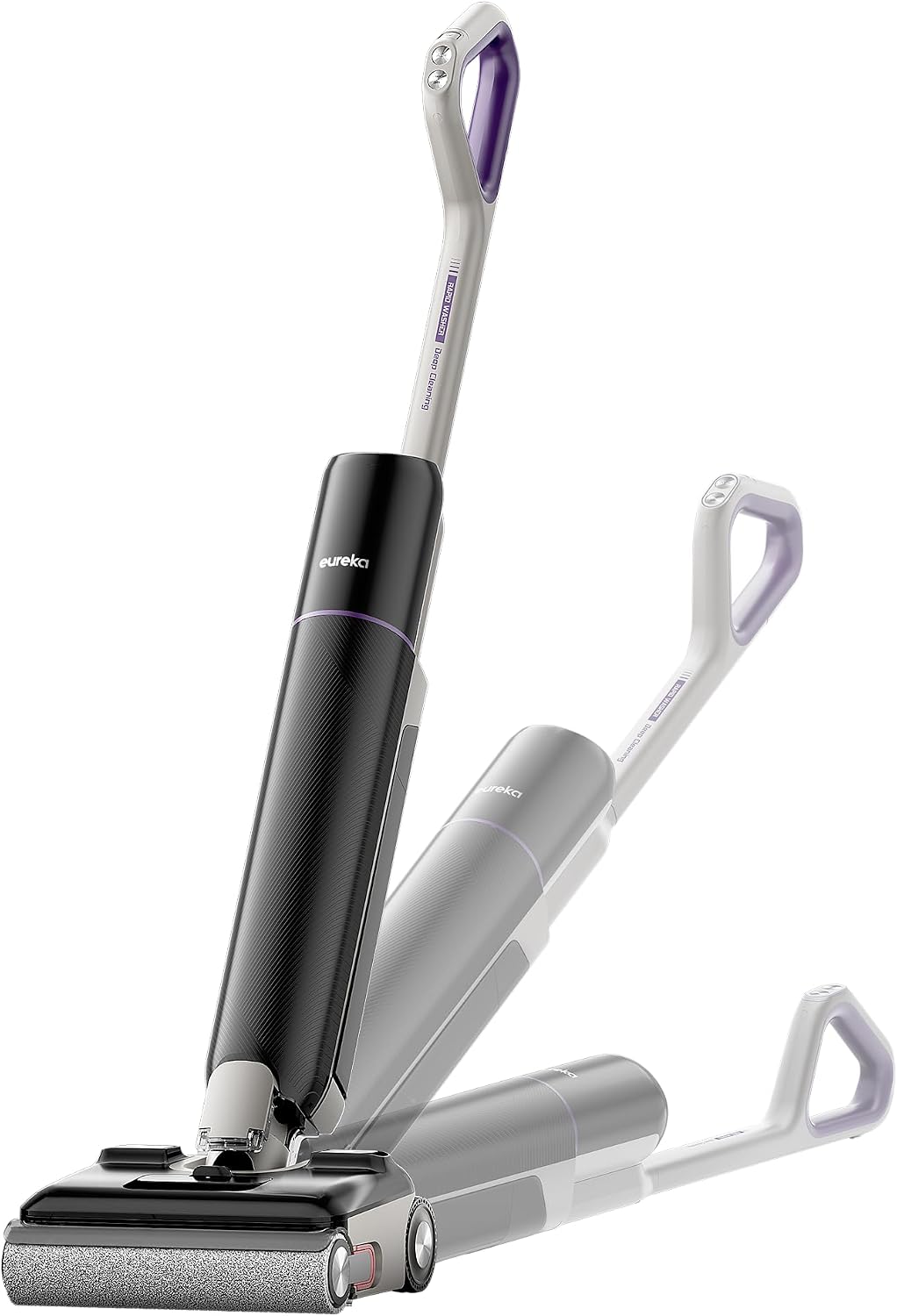 EUREKA FloorShine 880 Nass- und Trockensauger, 100 °C, mit Selbstreinigung, kabellos, Schwarz/Grau