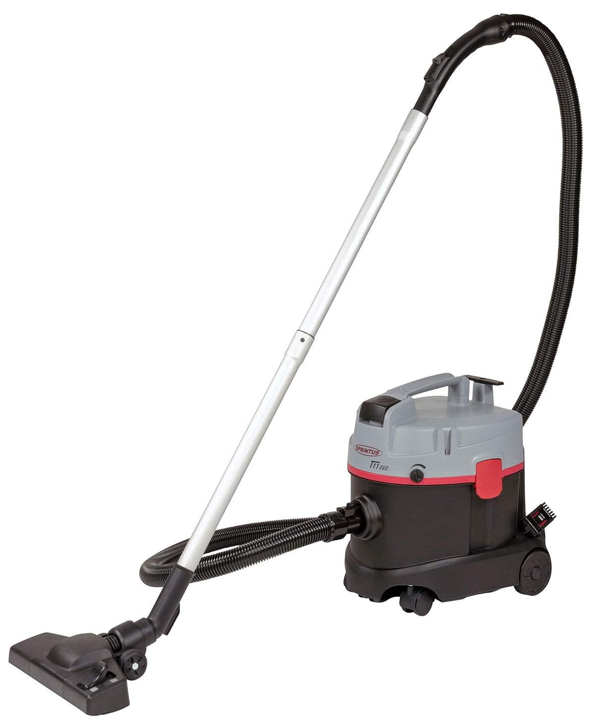 Sprintus T11 Nass- und Trockensauger, Schwarz/Grau/Rot