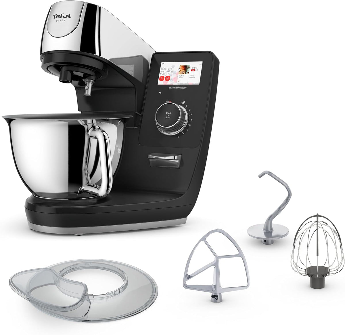 Tefal QB960DF0 Küchenmaschine, mit WLAN, für die Küche, Schwarz/Silber