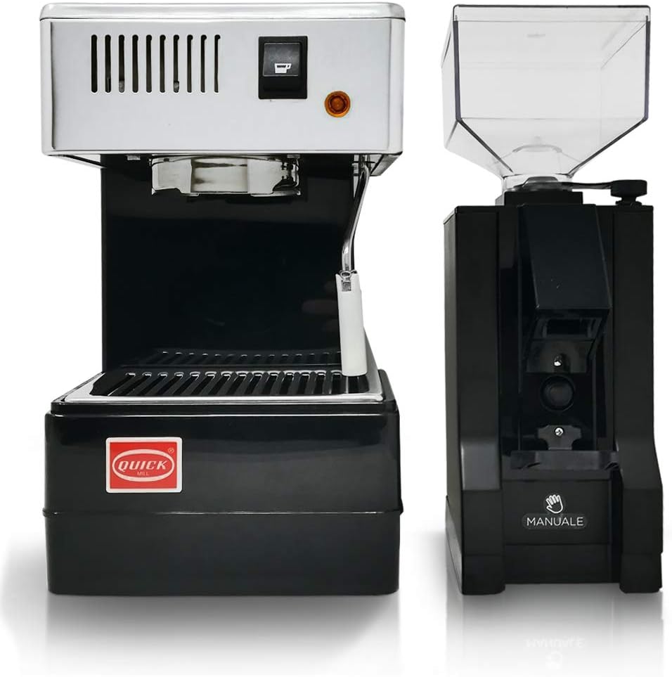 LA GONDOLA Espressomaschinen, Schwarz/Silber