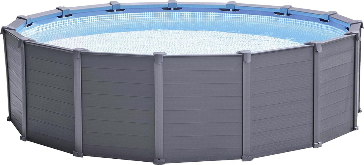 Intex Aufstellpool, Ø 478 × 124 cm, Grau/Blau