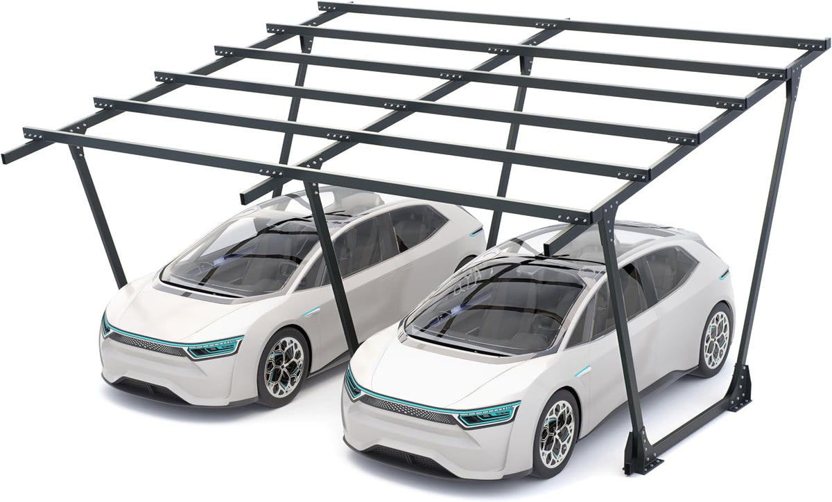 Carport, aus Stahl, Anthrazitgrau, TODOME