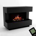 GLOW FIRE Elektrokamin, 120 × 93 × 50 cm, mit LED, mit Fernbedienung, Schwarz