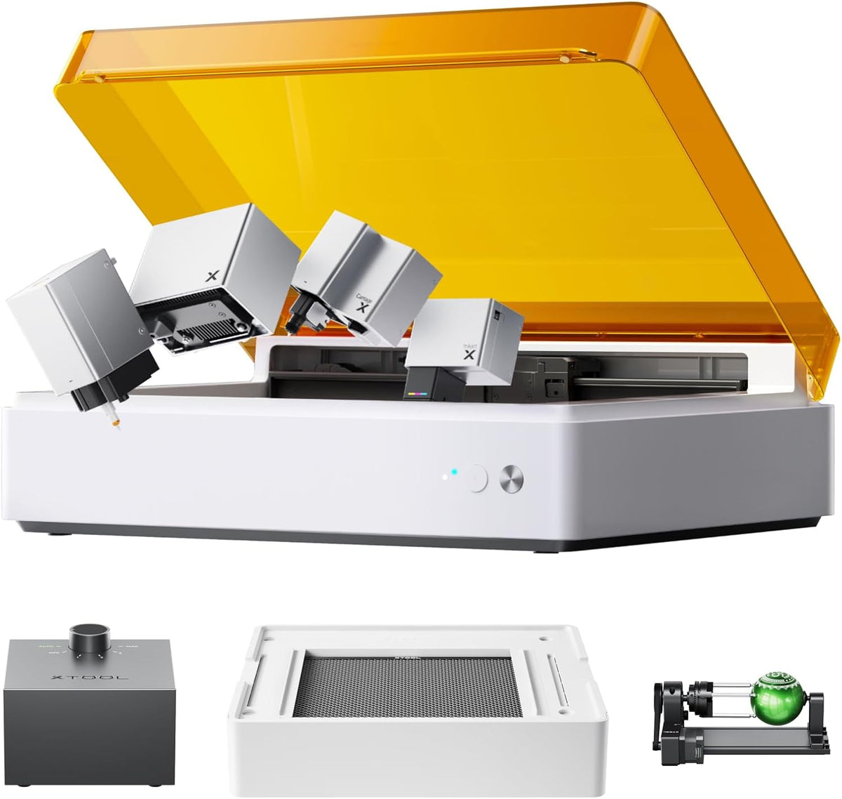 xTool M1 ULTRA Gravurwerkzeug, 10 W, Weiß/Silber/Gelb