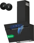 Dunstabzugshaube, 684 m³, 60 cm, bürstenlos, mit LED, mit Timer, Schwarz, FIREGAS