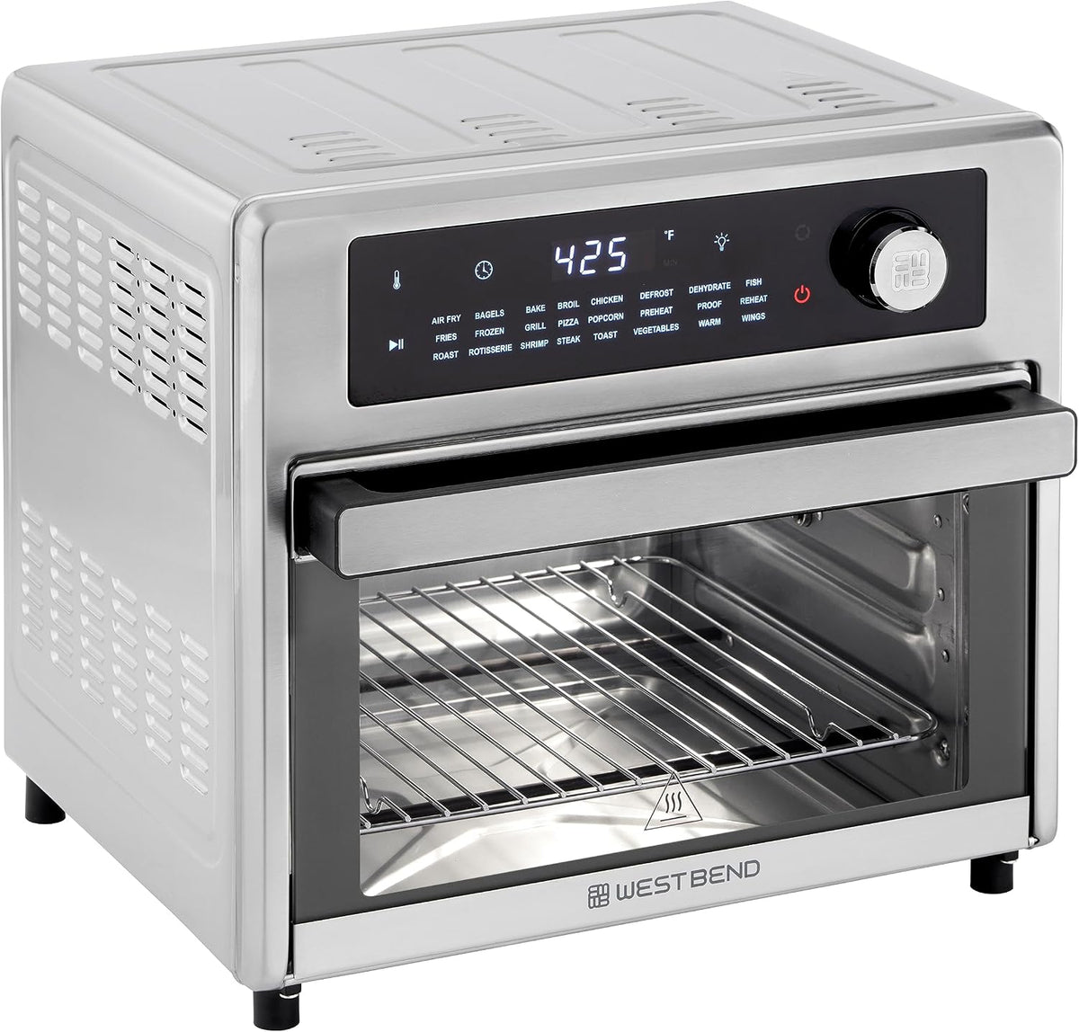 West Bend Backofen, Silber/Schwarz, verstellbar, mit LED, aus Metall