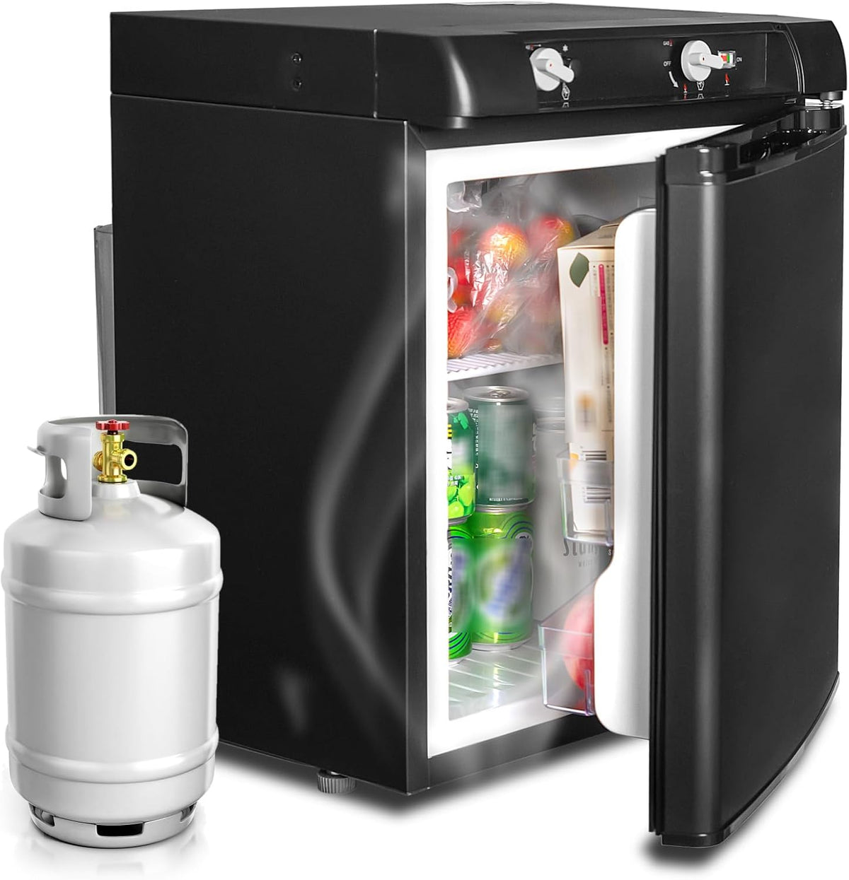 Kühlschrank V/220, 40 l, 12 V, 220 V, verstellbar, für Camping, Schwarz, SMETA