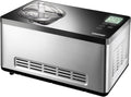 Unold 48845 Eismaschine Gusto Speiseeisbereiter, 2 L, 180 W, mit Timer, verstellbar, aus Edelstahl und Stahl, Silber