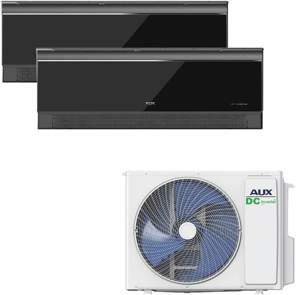 Belvit R32 Klimaanlage, 5,3 kW, 2,6 kW, 18000 BTU, mit WLAN, Schwarz/Weiß
