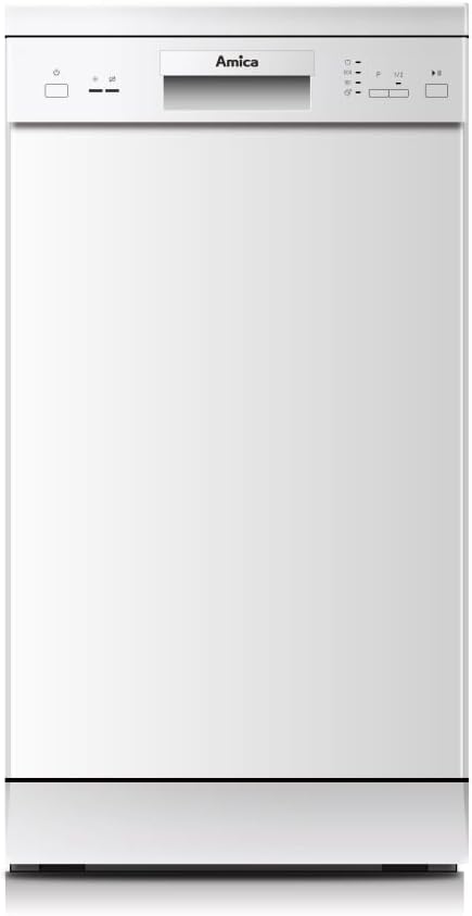 Amica GSP 14746 W Geschirrspüler, 45 cm, 1,5 m, Weiß, verstellbar