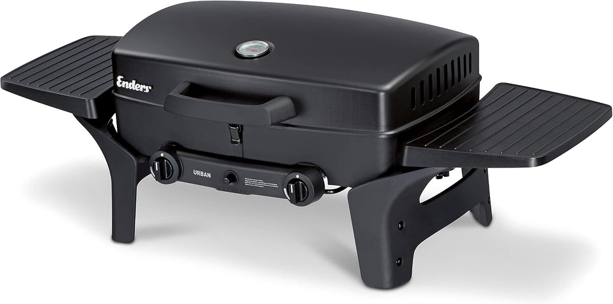 Enders Gasgrill URBAN Erdgasgrills, aus Edelstahl und Stahl, für den Balkon und Camping, Schwarz
