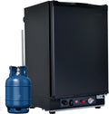 Kühlschrank, 40 L, 12 V, 230 V, für Camping, Schwarz/Blau, Techomey