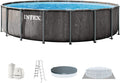 Framed Swimming Pools, wasserdicht, Grau/Blau, Summer Waves Frame Pool Komplettset
