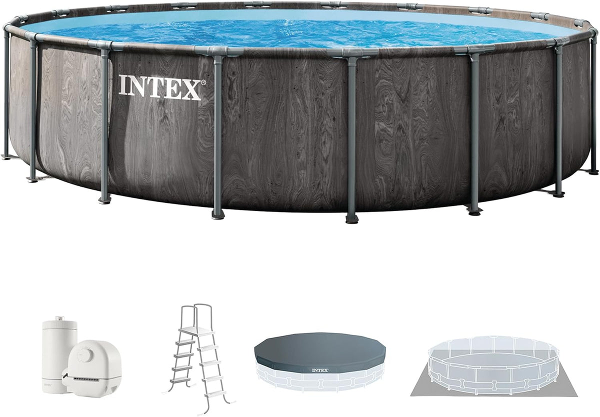 Framed Swimming Pools, wasserdicht, Grau/Blau, Summer Waves Frame Pool Komplettset