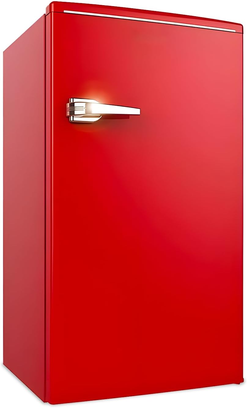Kühlschrank, 90 l, verstellbar, für das Büro, Rot, Avilia