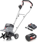 Bodenhacke 36V Akku, 18–30 cm, 4 Ah, klappbar, höhenverstellbar, bürstenlos, Grau/Schwarz/Rot, IKRA
