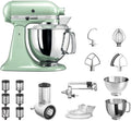 KitchenAid Küchenmaschine Artisan Kochfeld, Pistazie/Silber, für die Küche