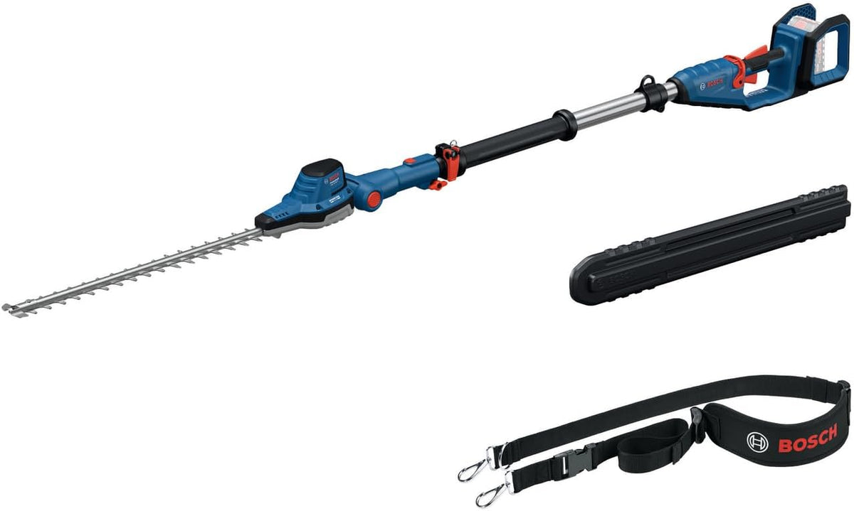 Bosch Professional 18V System Teleskop Heckenschere, 2,5 m, 23,5 mm, ohne Akku, bürstenlos, Blau/Schwarz/Silber
